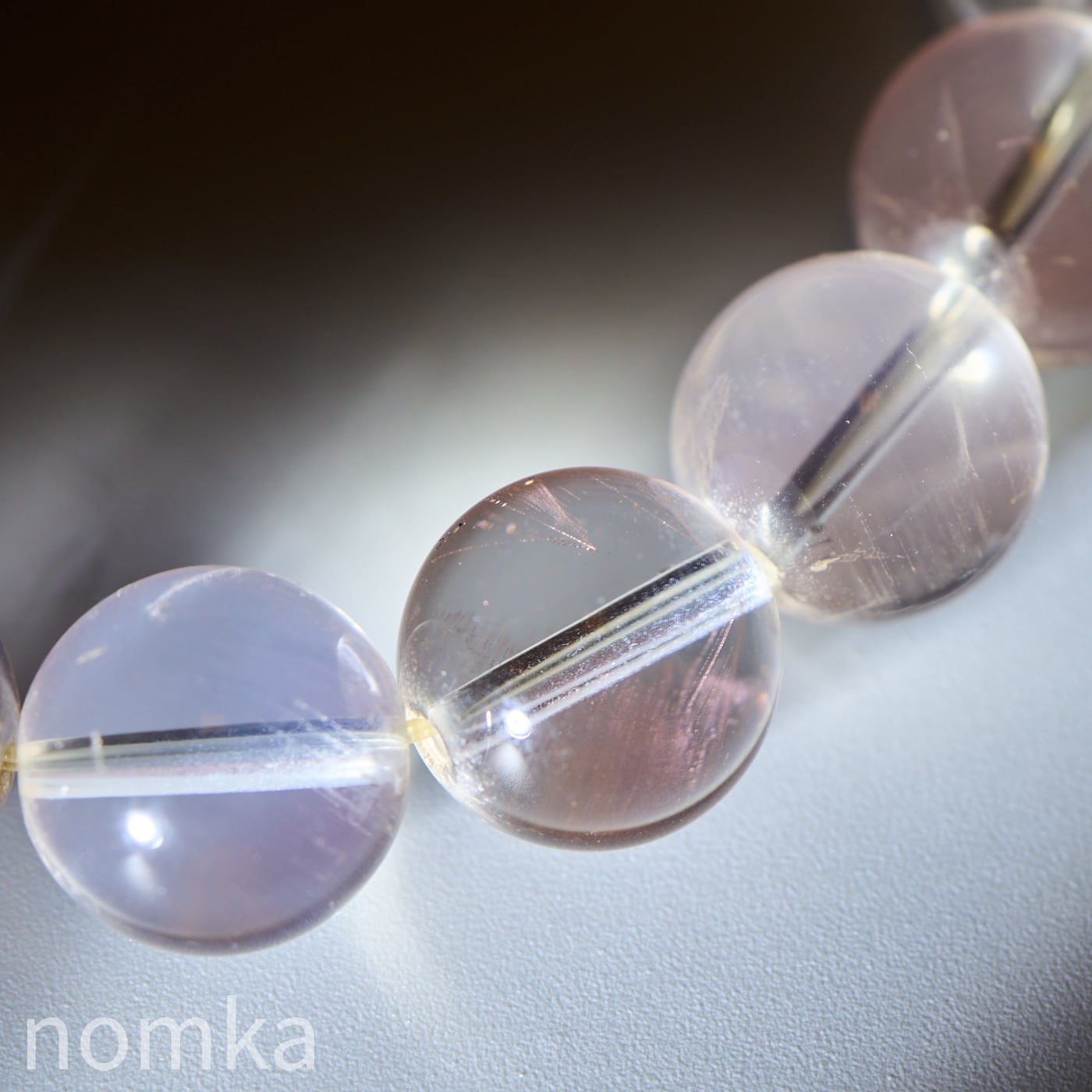 超稀少石】ピンク＆ブルーエンジェルラダー(11mm/ブラジル産)一連