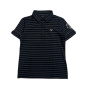 Callaway キャロウェイ ボーダー 半袖 ポロシャツ サイズ L /ブラック系 レディース ゴルフ