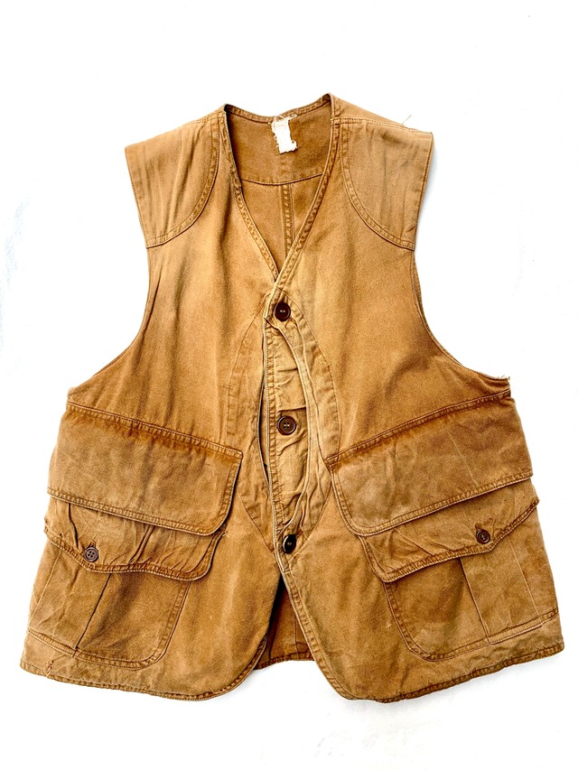 30‘s−40‘s vintage “hunting vest” “half moon”