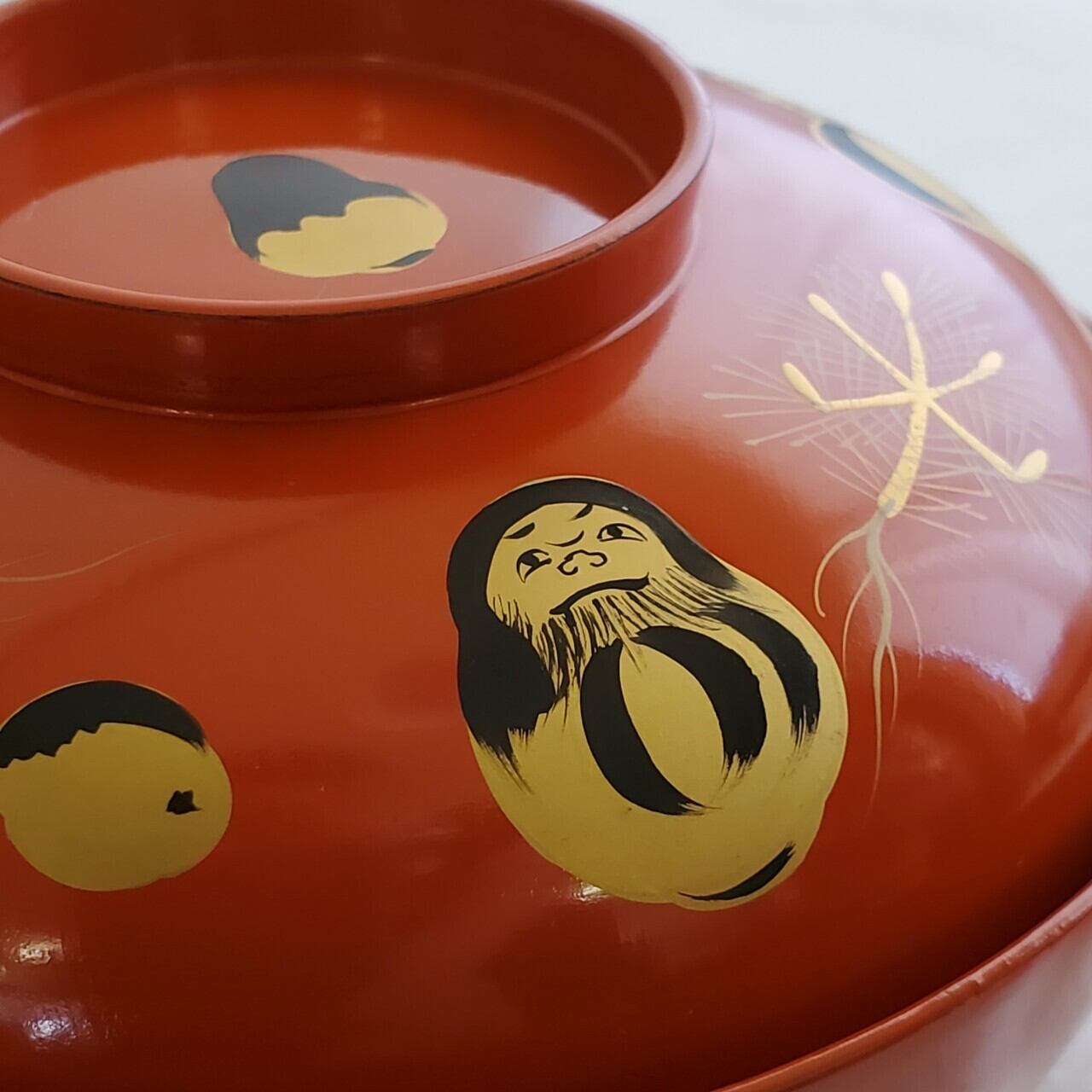 昭和レトロ だるまの塗りの椀