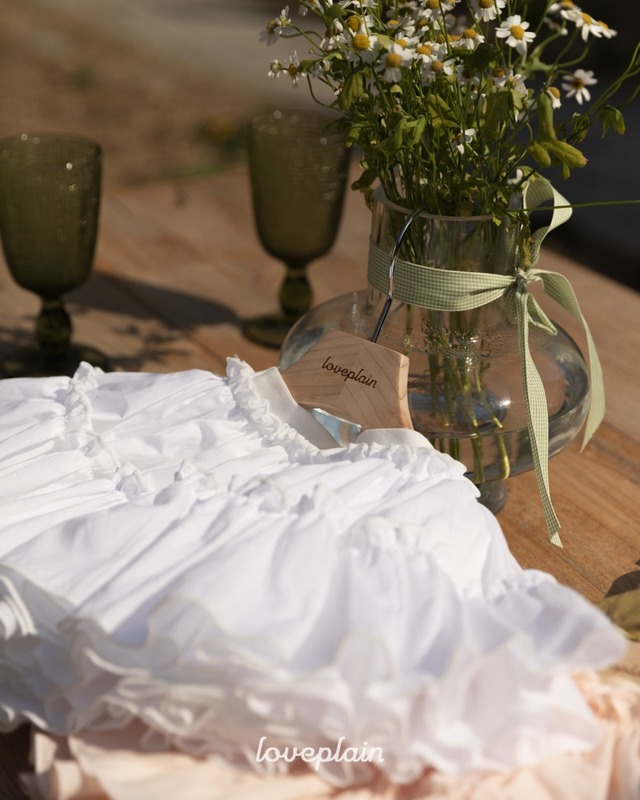 ラスト1 apricot beige2XL【即納】<loveplain> Rosy volume skirt