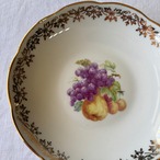 小皿　リモージュ　デザートプレート　ケーキ皿　フルーツ金彩  ぶどう梨　12twcz2-2