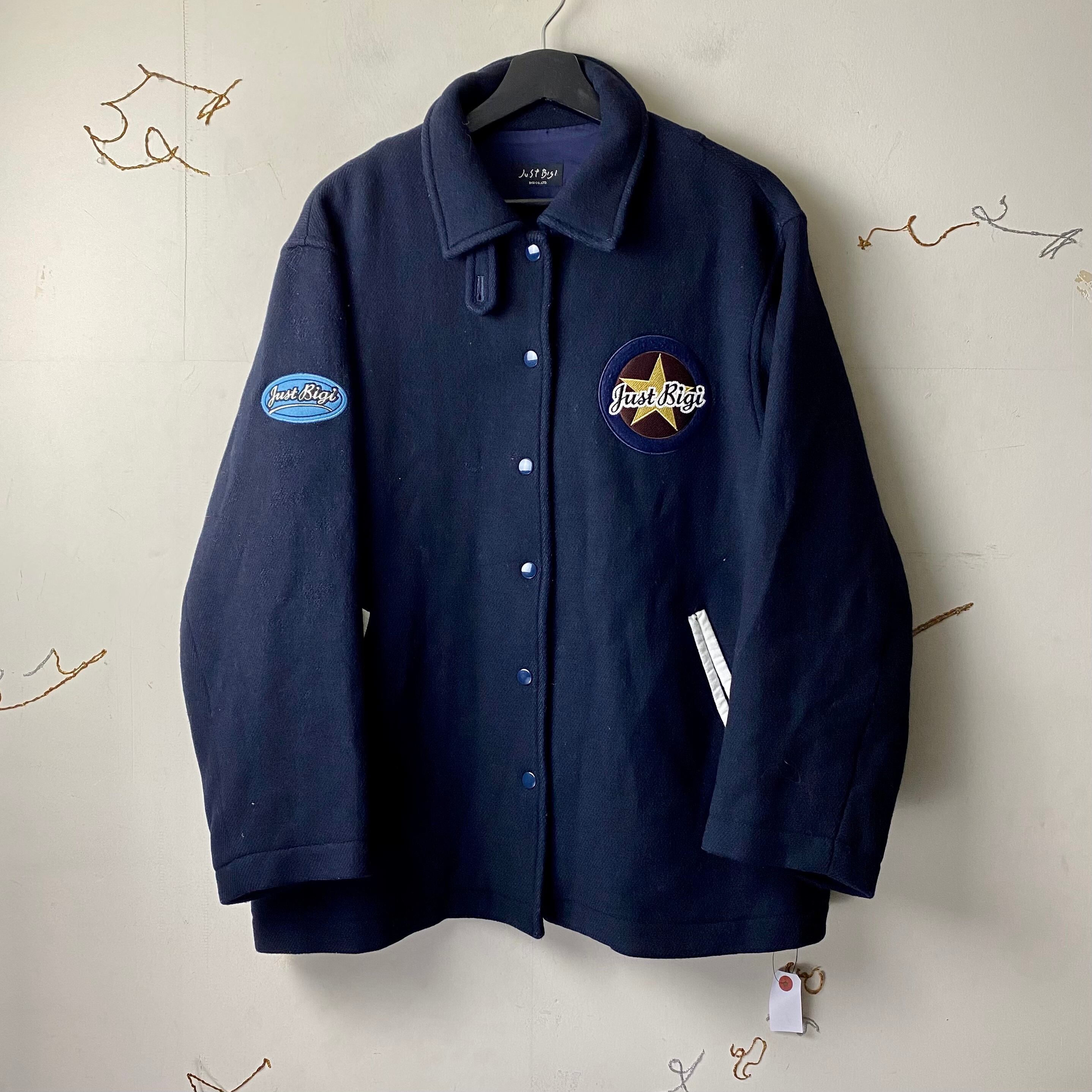 JUST BIGI wool long stadium jacket | NOIR ONLINE