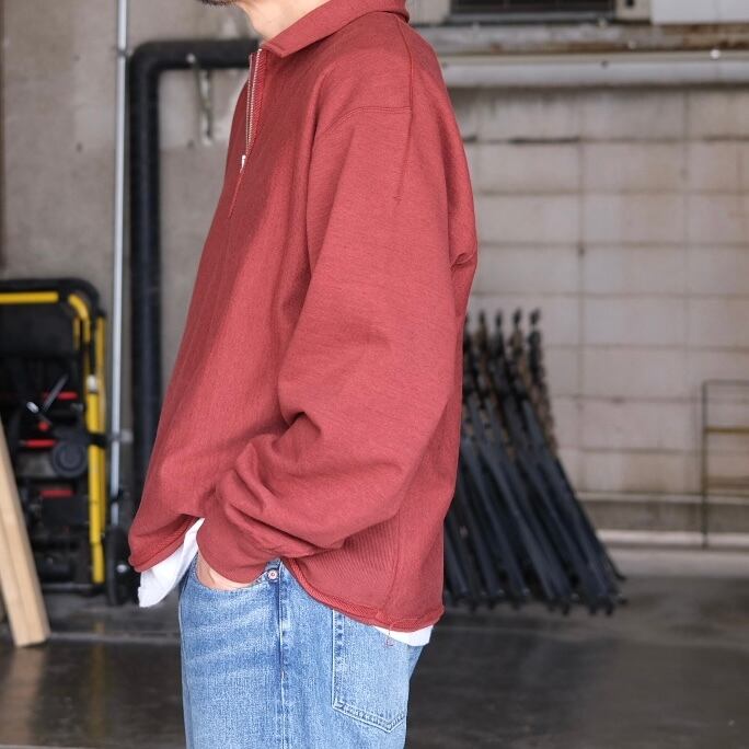 ULTERIOR” FADED SILKY TERRY RW HALF ZIP P/O” | Lapel online store