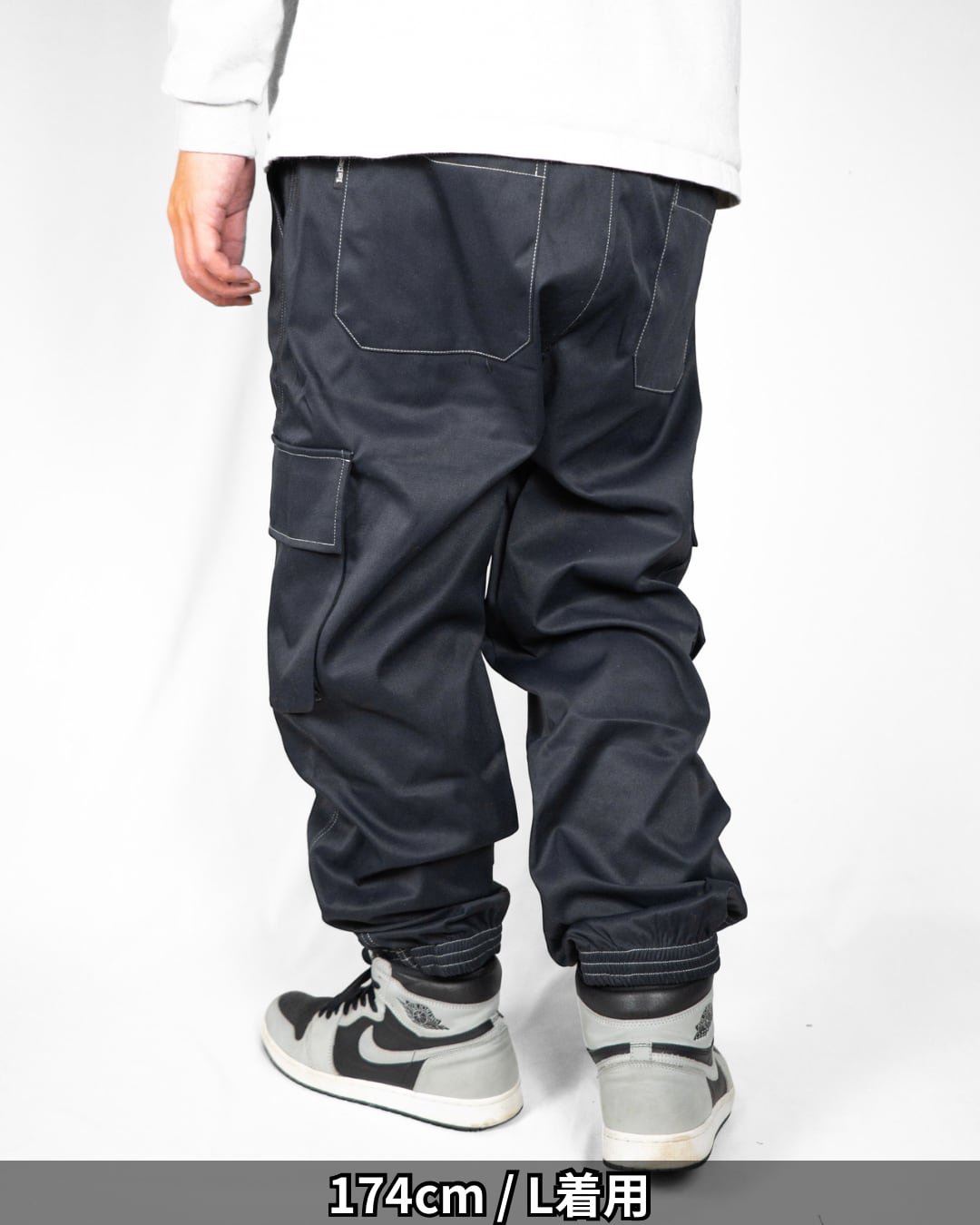 改》釈迦釈迦 -壱- 【黒＆赤】(CARGO PANTS black&red) | 袴屋 East