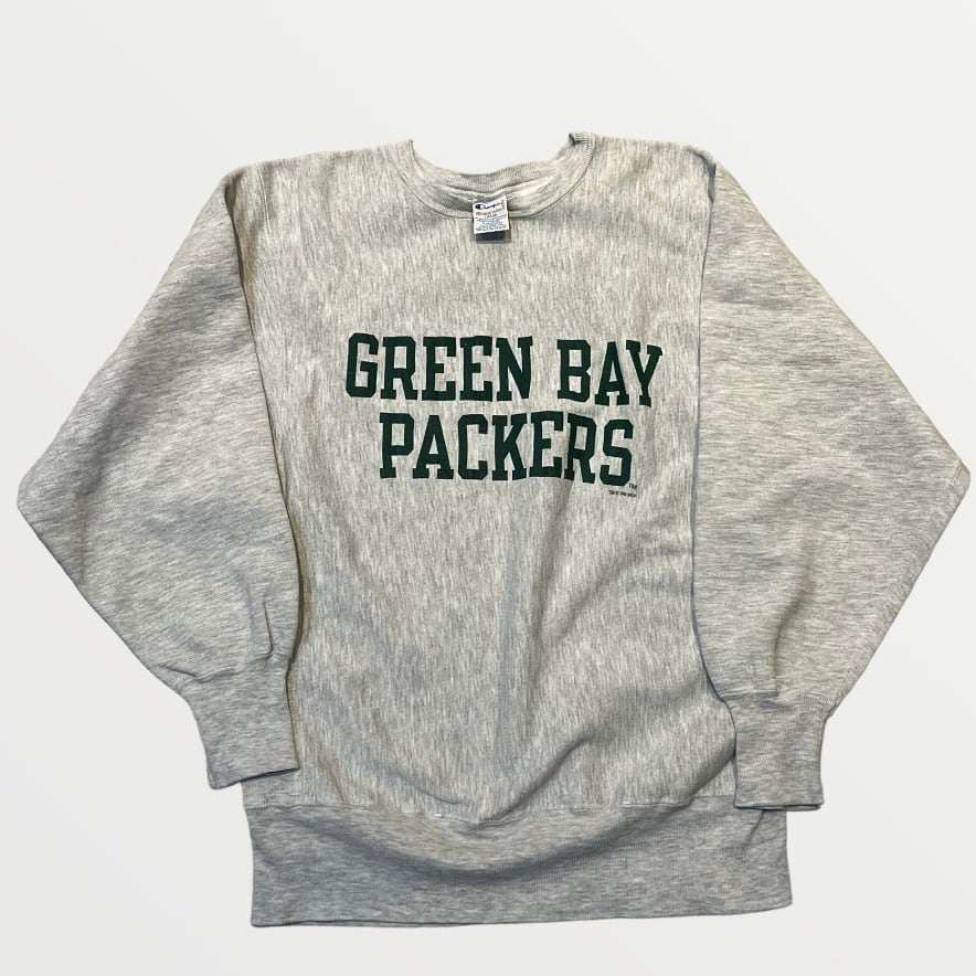 USA製 90年代 “L” Champion REVERSE WEAVE チャンピオン リバースウィーブ NFL PACKERS クルー 杢グレー  刺繍タグ 古着 古着屋 高円寺 ビンテージ