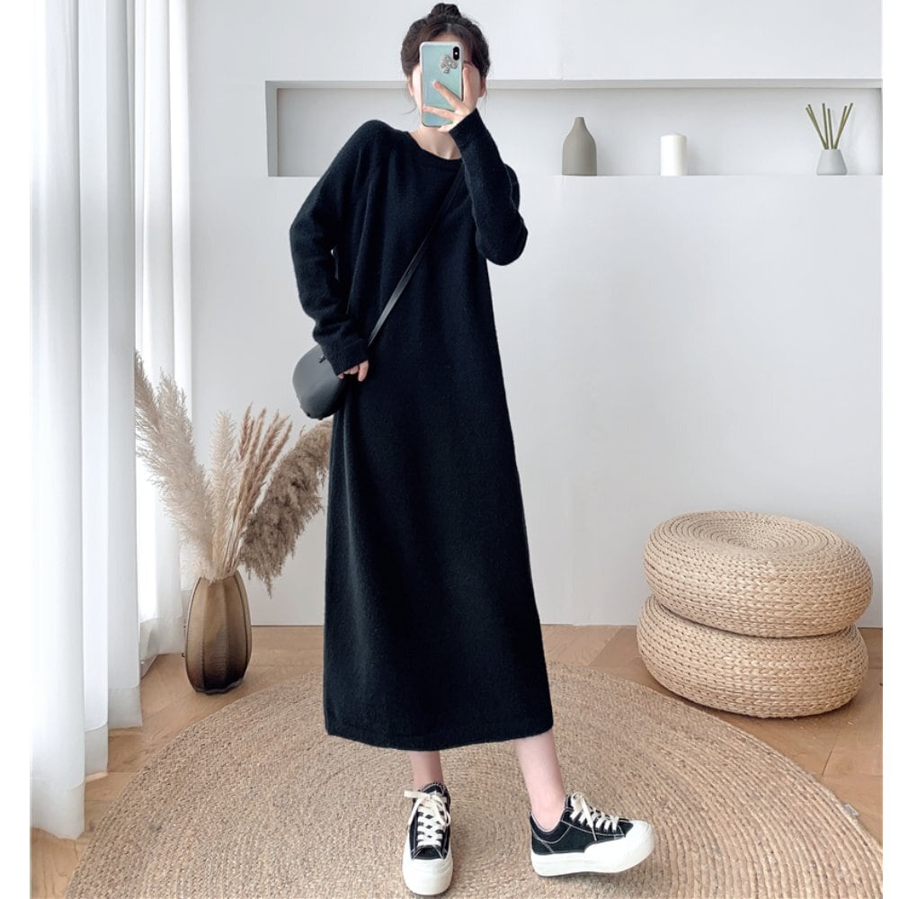 Long Knit Dress A1122 | Lucy's Select