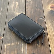 HORWEEN シェルコードバン ミドルウォレット ブラック