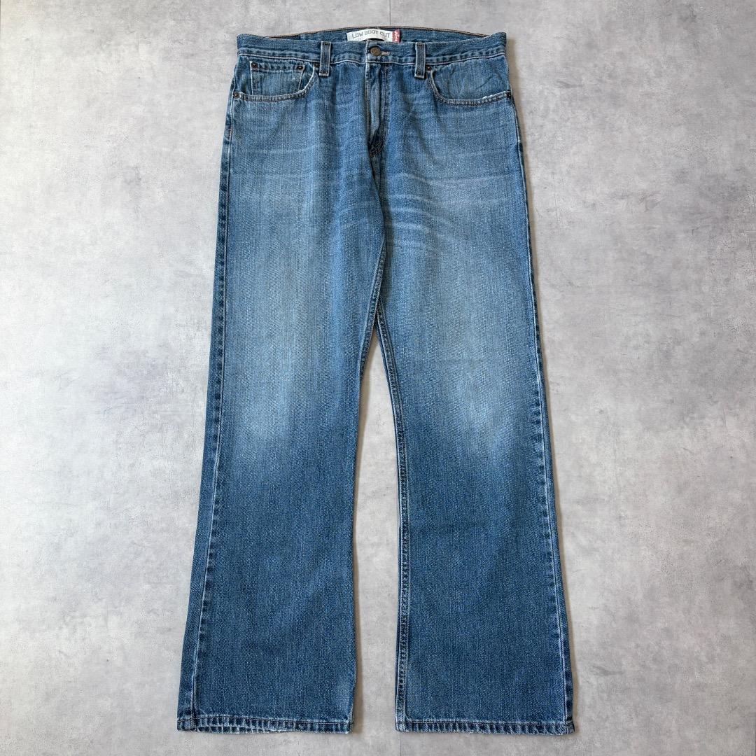 リーバイス527 Levis W34 フレア ブーツ 青 古着 ヒゲ 22221