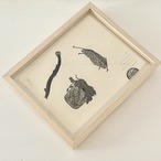 田中彰 TANAKA Sho ［旅の手帖(くにたち ）-Yagawaonde Tamagawa Kunitachi］2023 woodcut thumbnail 2