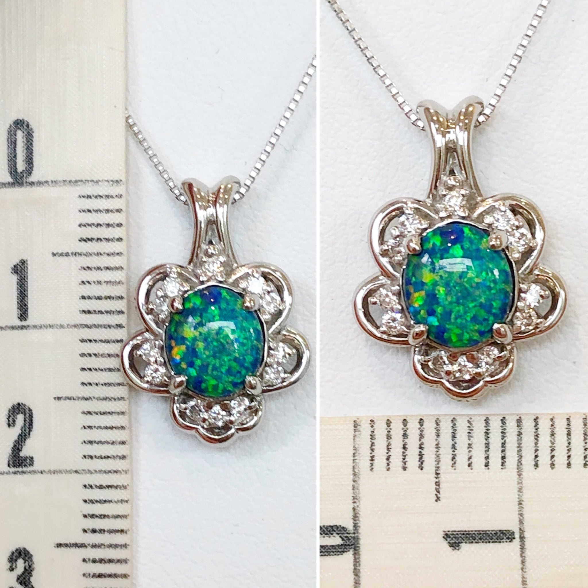 専用】PT900 ブラックオパール ダイヤモンド ペンダントトップ 楽天