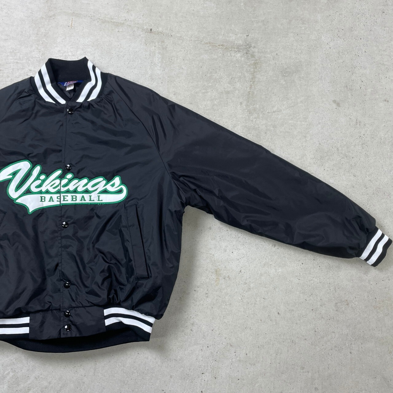 90年代 USA製 ASW JACKET ナイロン スタジャン チーム キルティング 