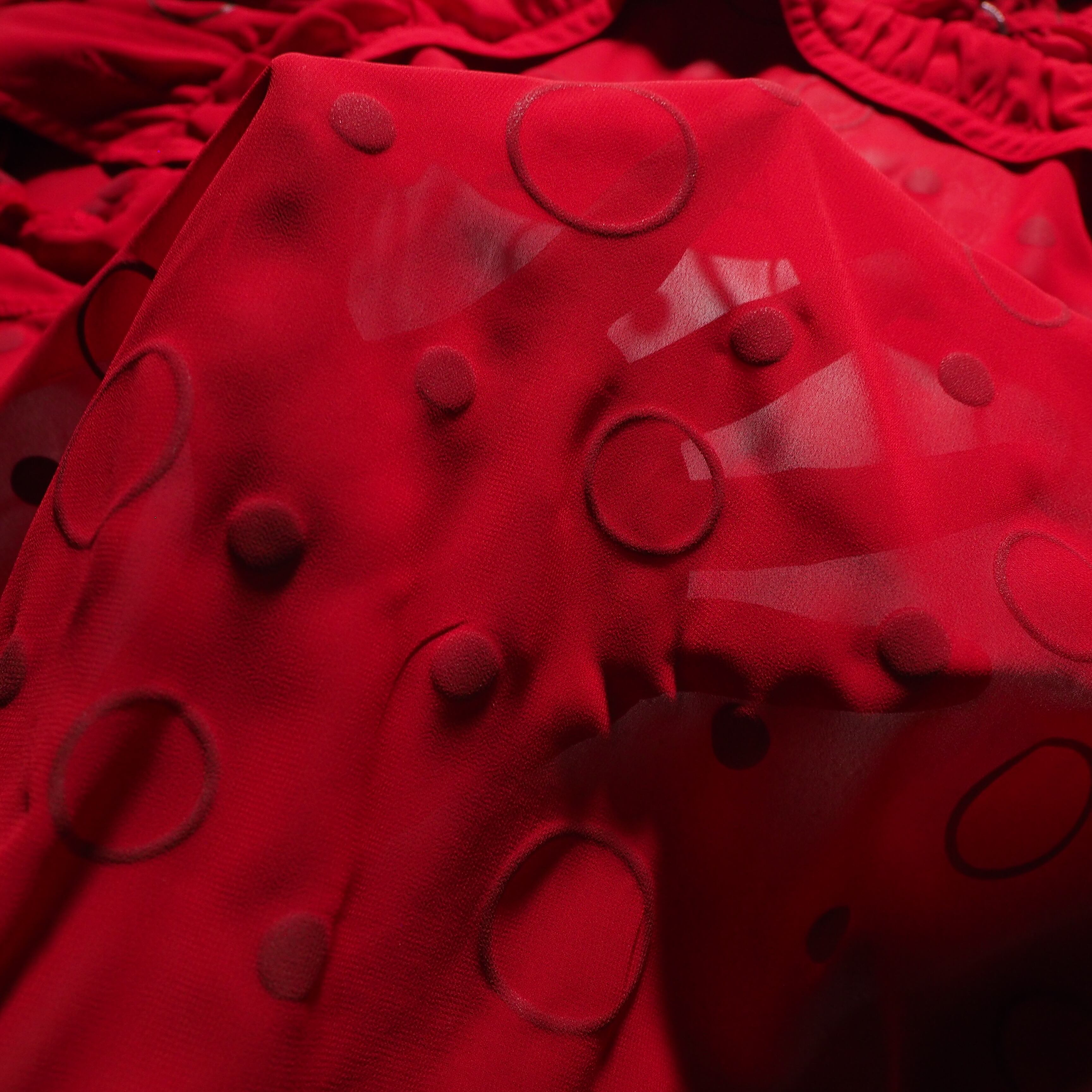 1990s ”franca v.paoloni ” modern rétro Dot pattern vintage Drape shirt