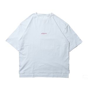 embroidery-T(pink) WHITE / エンブロイダリーtee（ピンク）