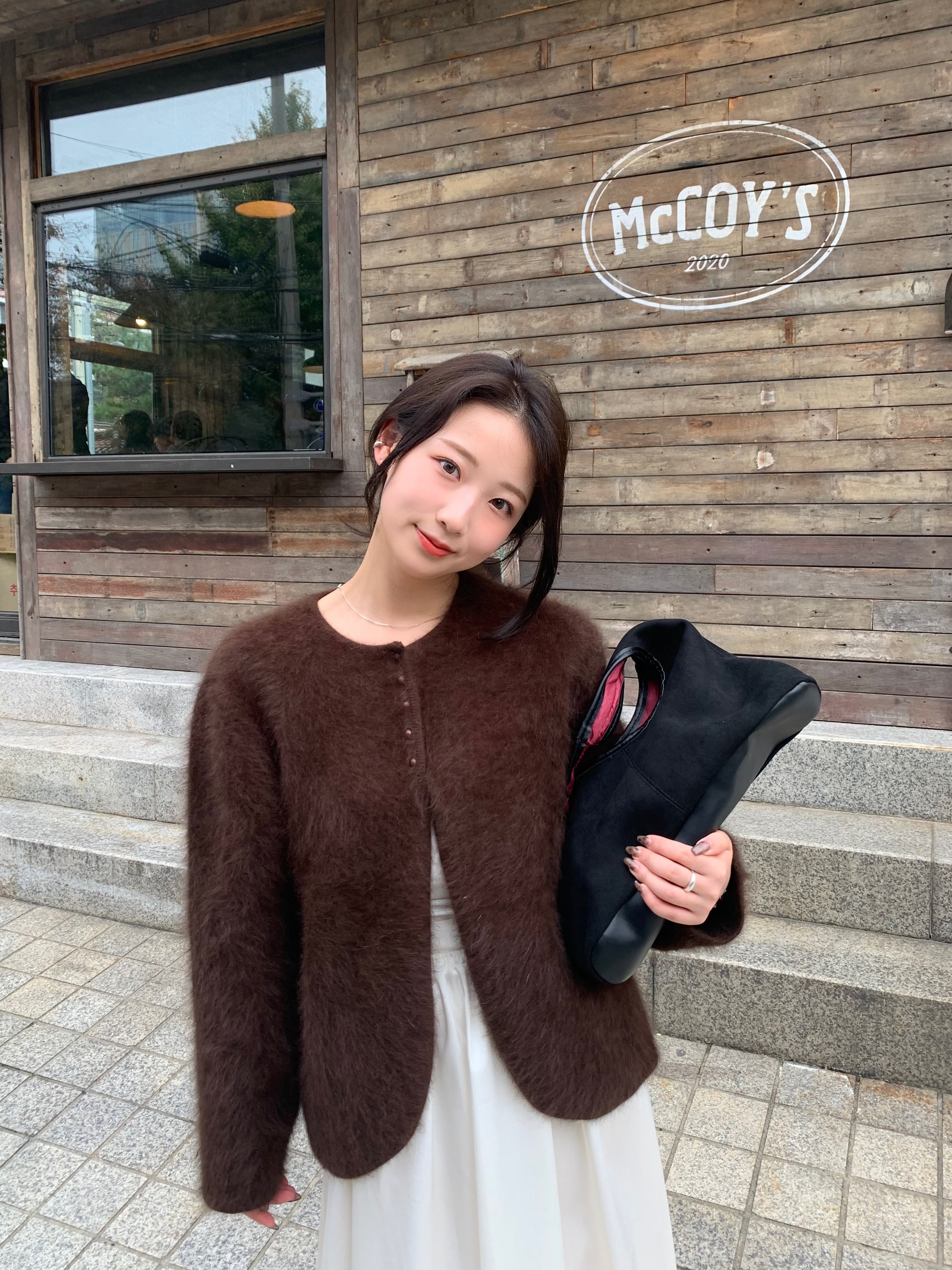 トップス #Hashtag angora half button cardigan Hashtag angora half button cardigan