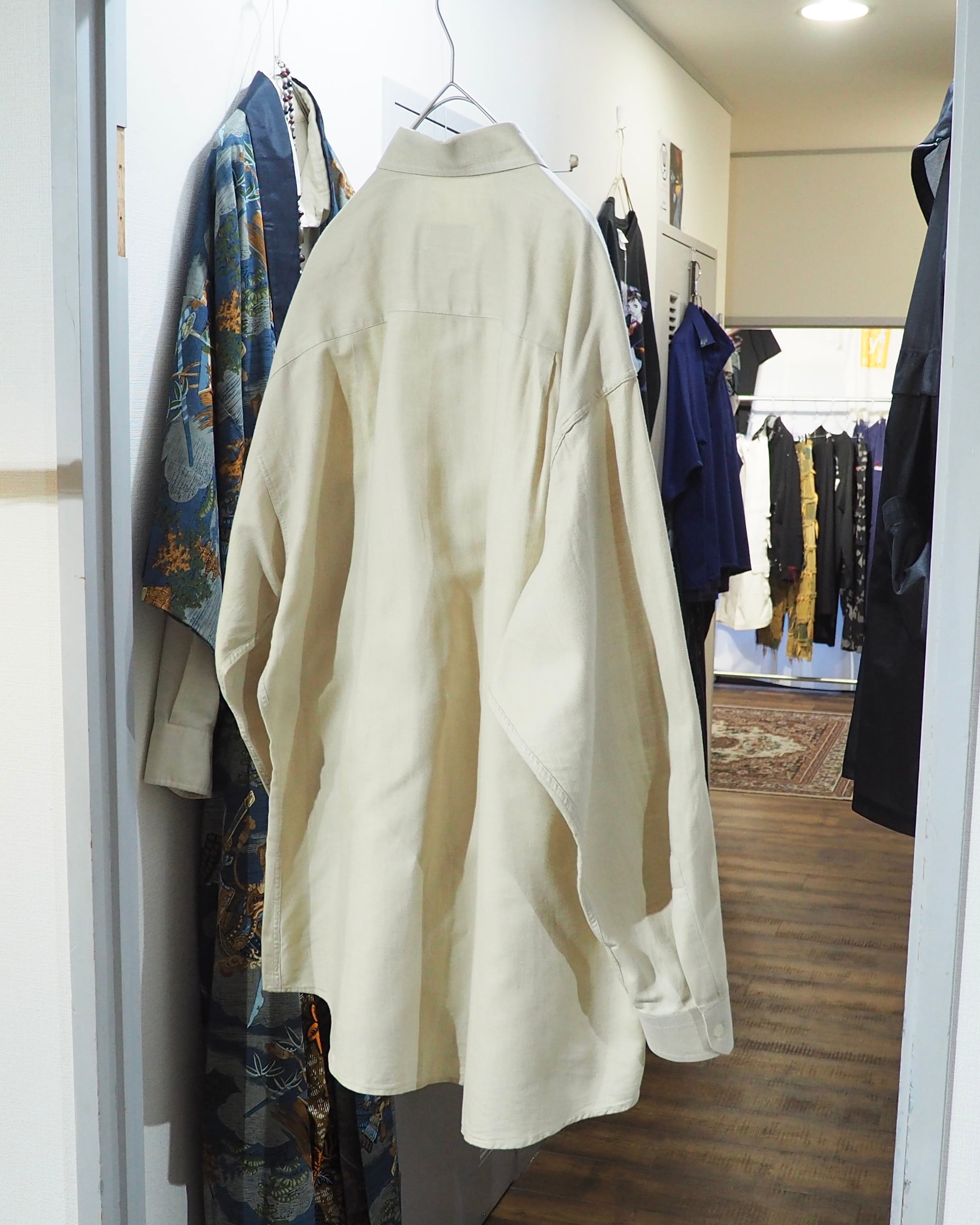 " Ermenegildo Zegna " Soft Ecru White Color vintage loose shirt