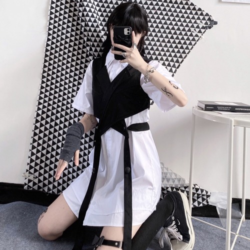 ✞ きれいめ☆シャツブラウス白 ホワイト ✞ゴスロリ SM ミリ 甘ロリ クラロリ 和ロリ エレガント 黒ロリ 姫ロリ 華ロリ BB-BB5468030