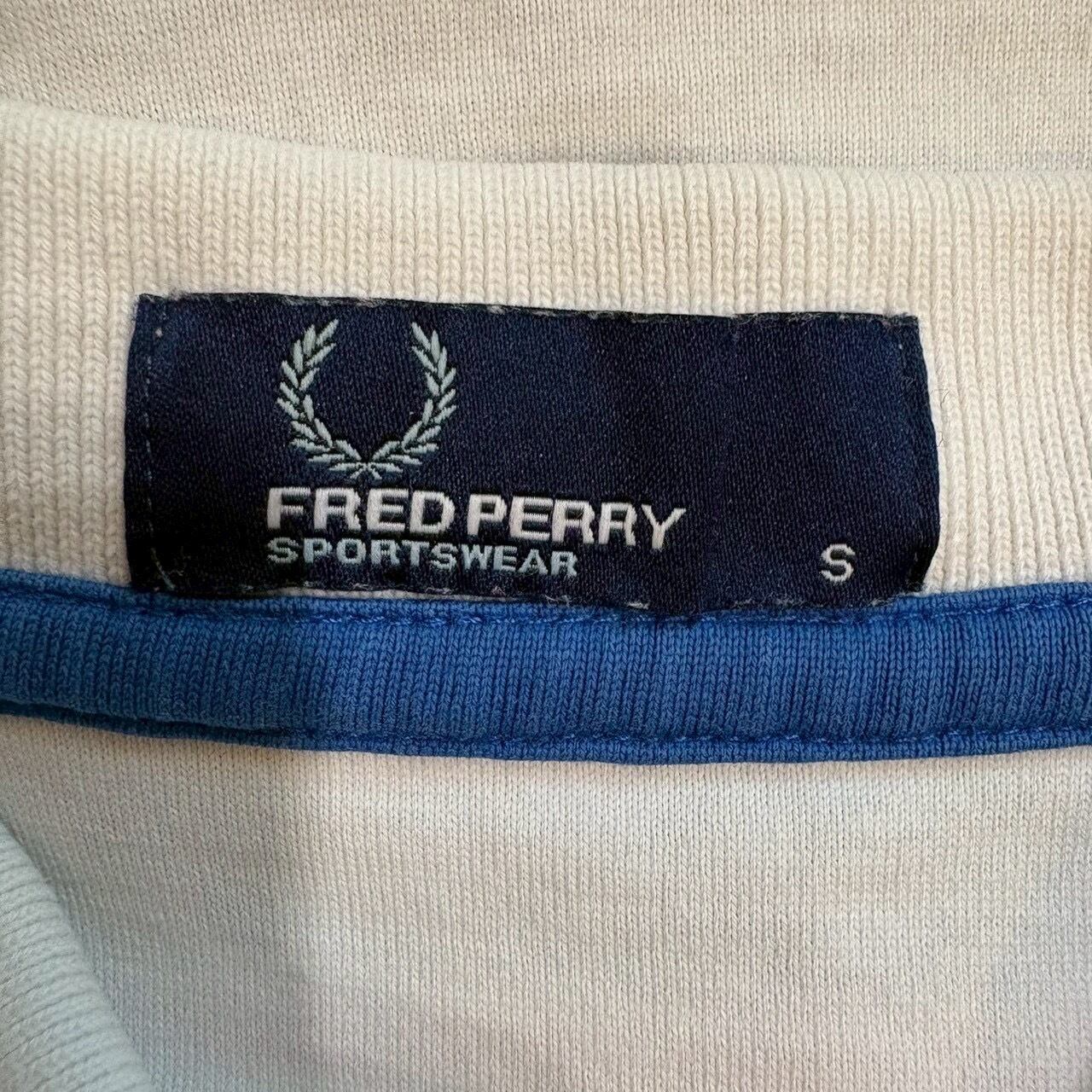 FRED PERRY フレッドペリー ポロシャツ S ボーダー 刺繍ロゴ ワン