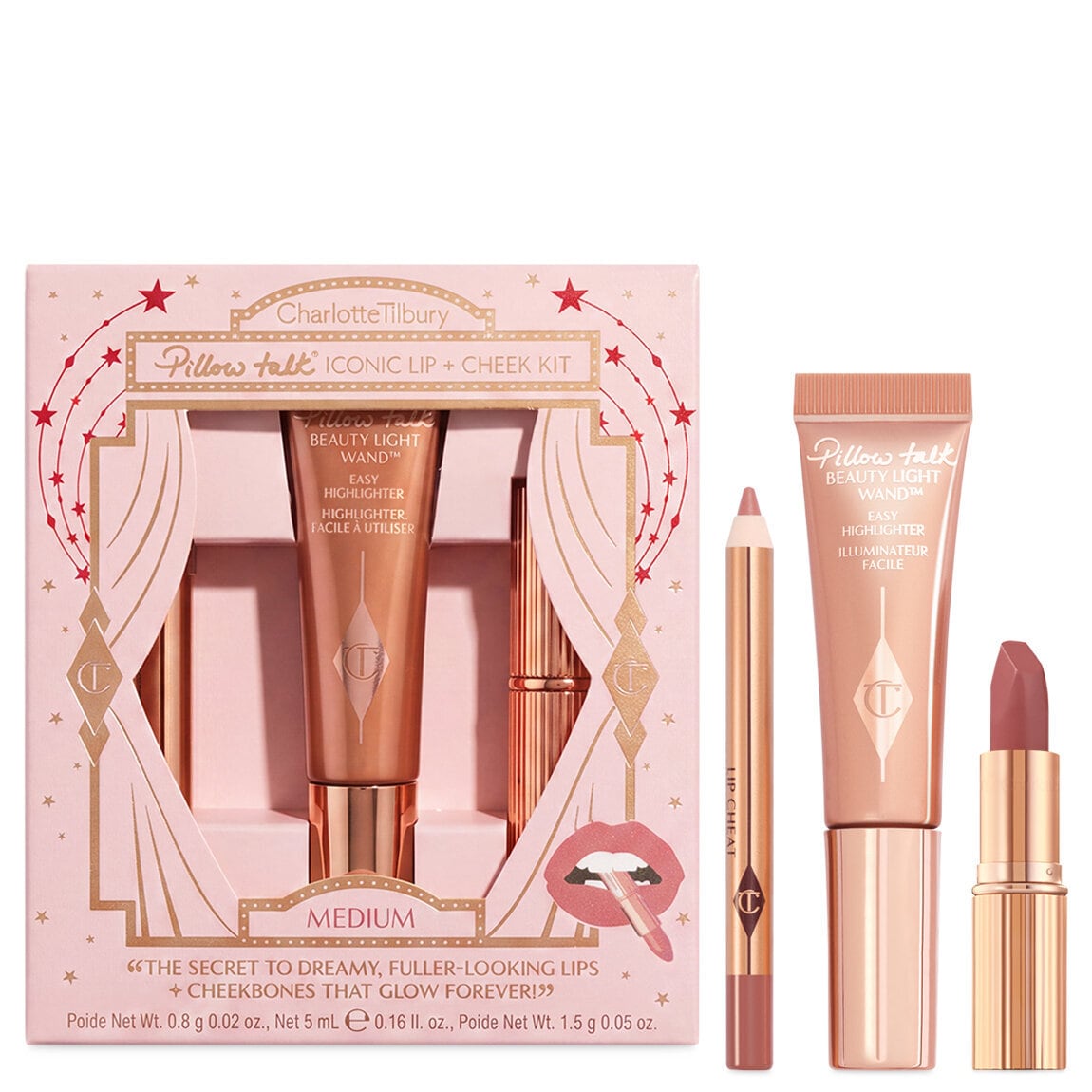 【Charlotte Tilbury 】限定Pillow Talk Iconic Lip + Cheek - Pillow Talk Medium