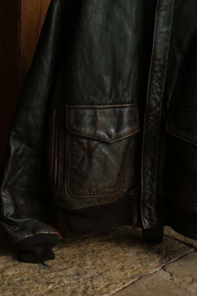 Utah ／80's "AVIREX" type A-2 flight leather jacket