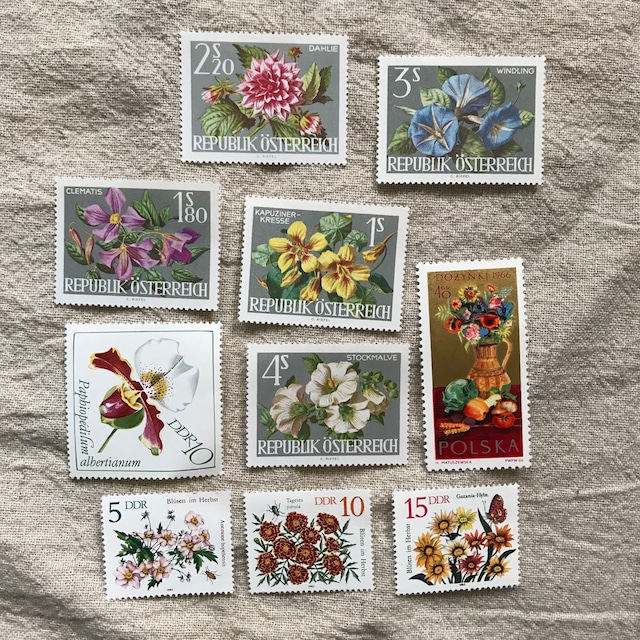 お花の切手色々10枚セット