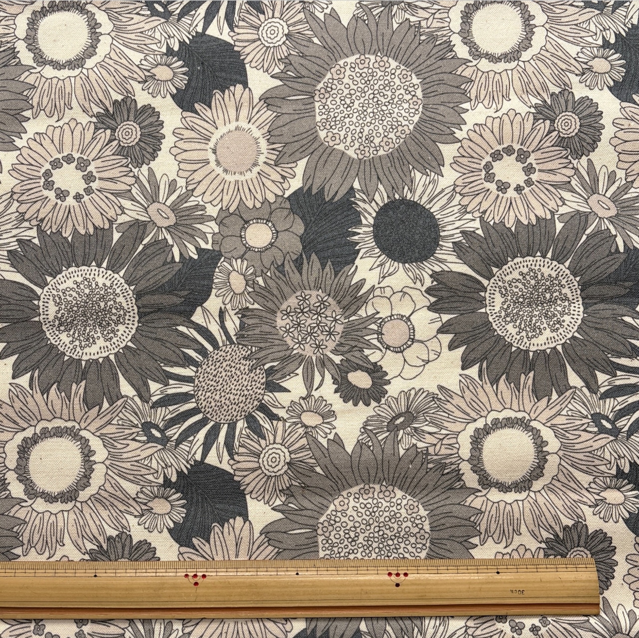 TC464◆80cm◆M◆製作事例あり◆10号倉敷帆布生地◆マレファブ◆花柄