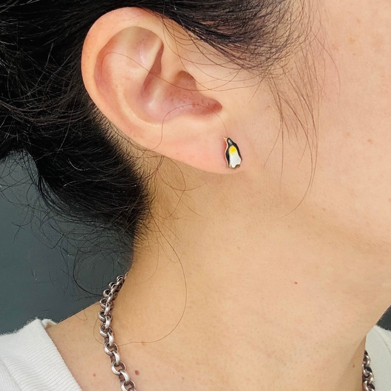 GPシルバー925 エナメルペンギンピアス | Milo Antiques & Vintage