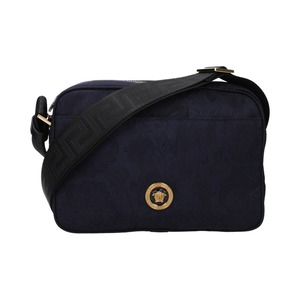 VERSACE ヴェルサーチ メンズ クロスボディバッグ ファブリック ブルー