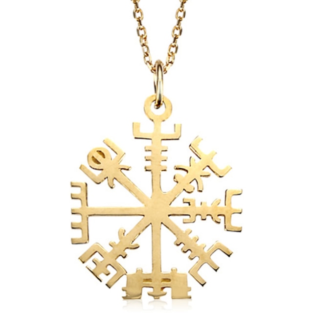 スタンダード ペンダント【Vegvisir】K18YG スタンダード ペンダント【Vegvisir】K18YG