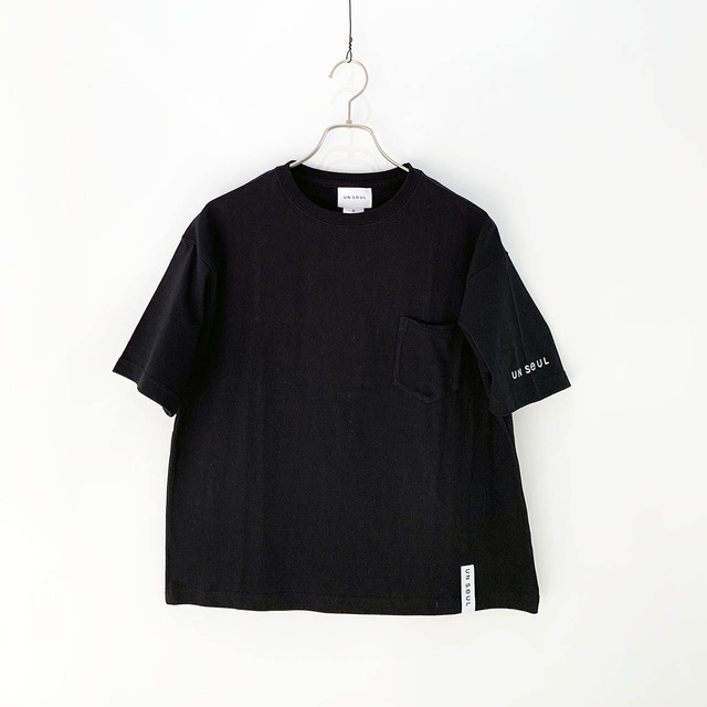 UNSeUL / WIDE POCKET TEE / NAVY