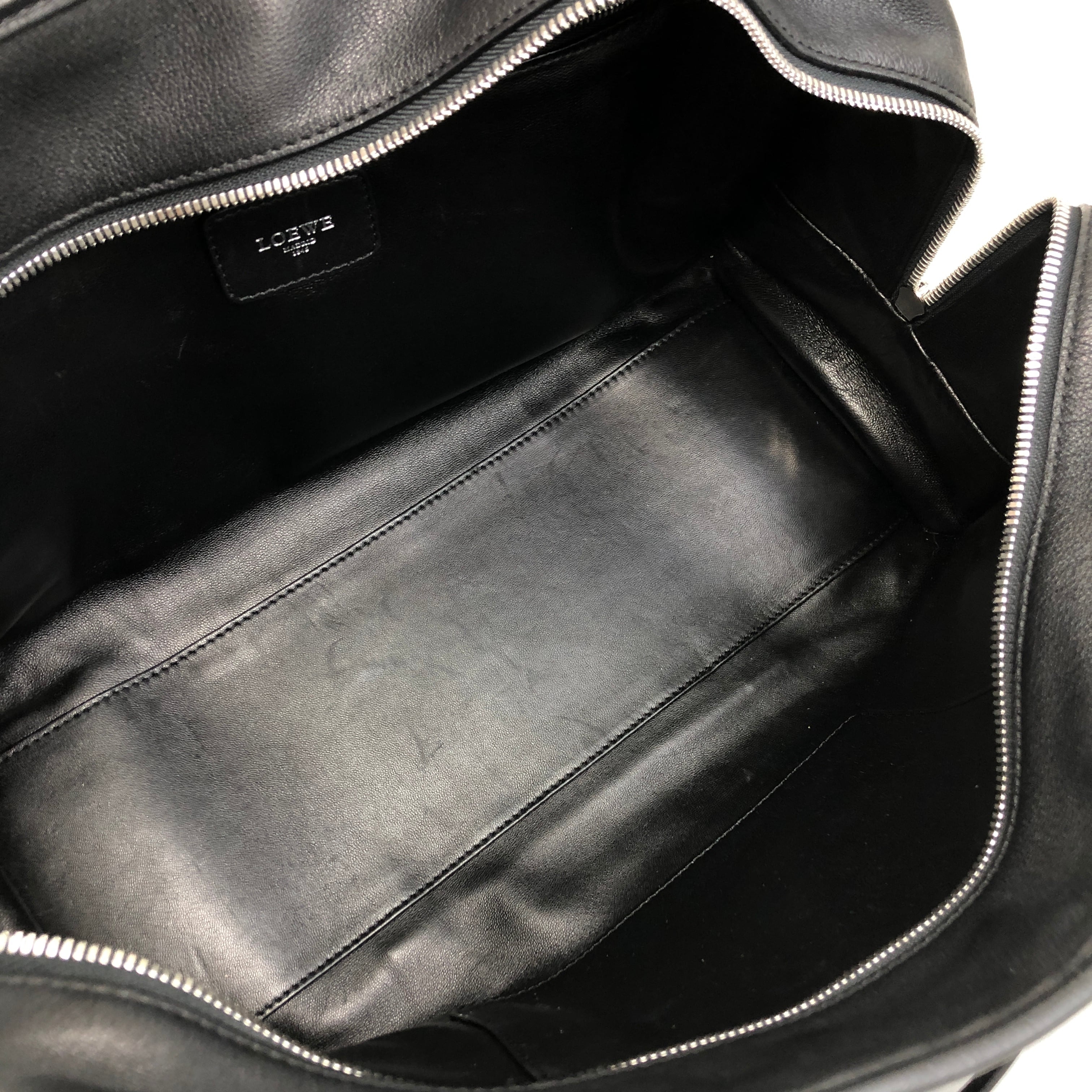 LOEWE ロエベ アマソナ36 ハンドバッグ ブラック アナグラム レザー