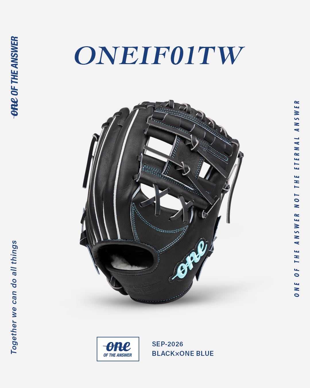 【高校野球対応|ONE IF 01|硬式用グラブ|右投げ用|ワッペンラベル】