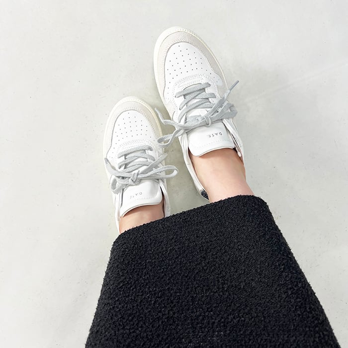 D.A.T.E. デイト COURT PLATFORM VINTAGE CALF WHITE-BLUE ローカット