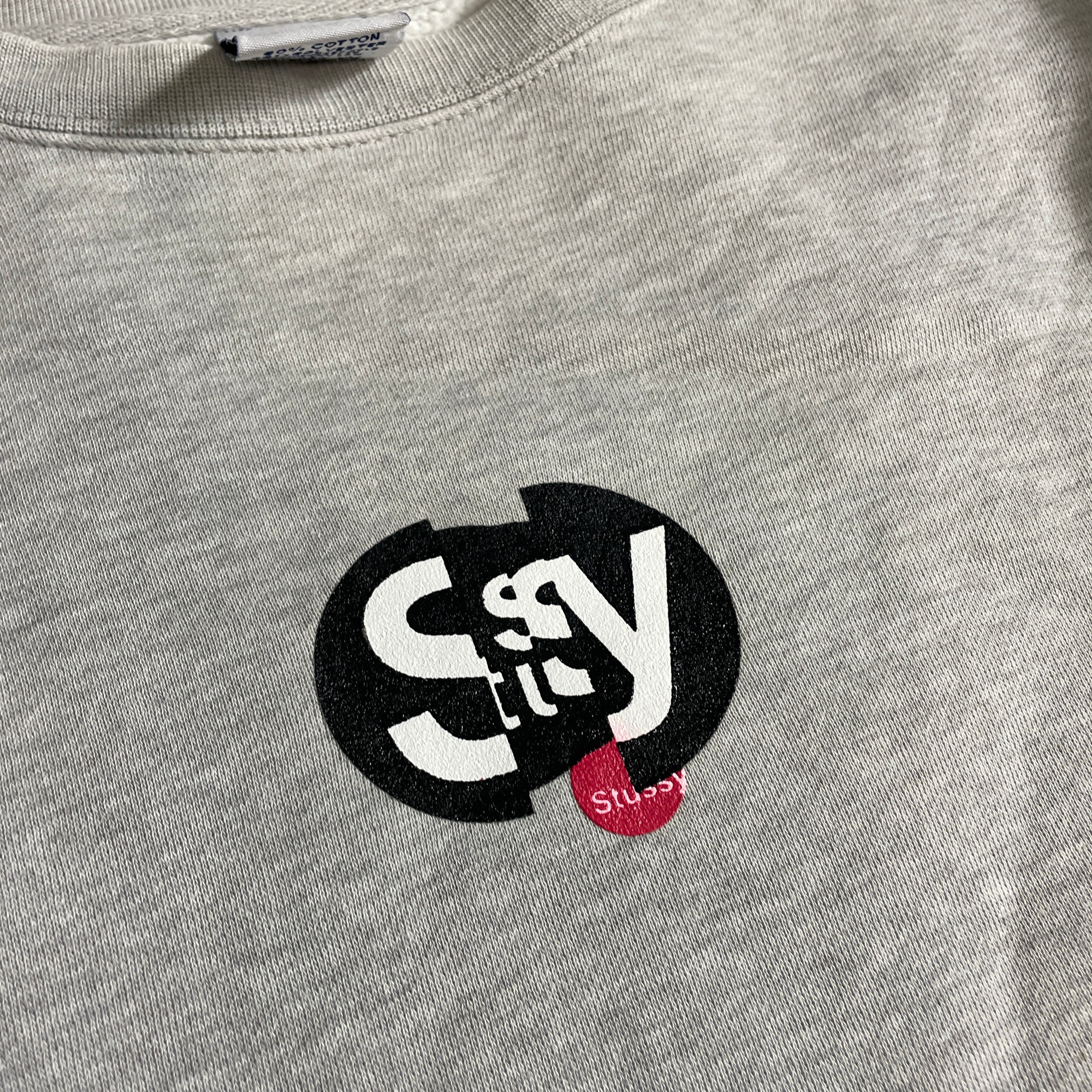 希少 90s-00s old stussy 袖ロゴ スウェット グレー | SALONE