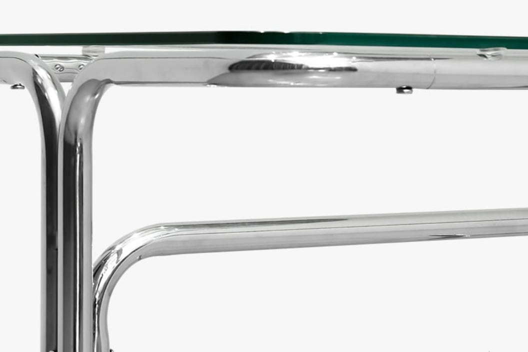 butter midcentury clear glass table / バター ミッドセンチュリー