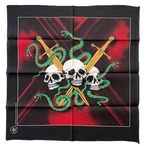 【Good】~90s RN16463 ドクロ×ソード ヴィンテージバンダナ