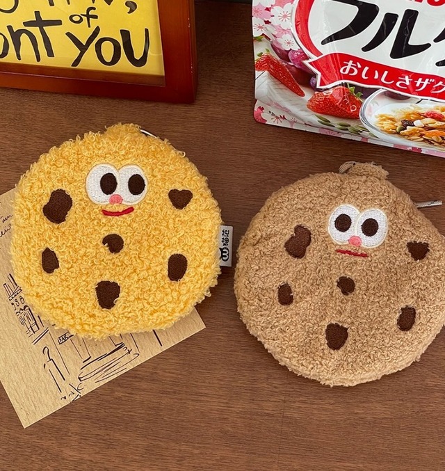 【お取り寄せ】★2色★ クッキーバッグ 収納 小銭入れ プレゼント 韓国風 巾着袋