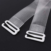 レディーズ ブラストラップ 透明 クリアー シリコン 肩紐 目立たない 2cm 調整可能 ペア入り