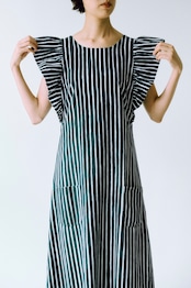 Marimekko Piccolo black×white apron dress (with pre-loved condition)