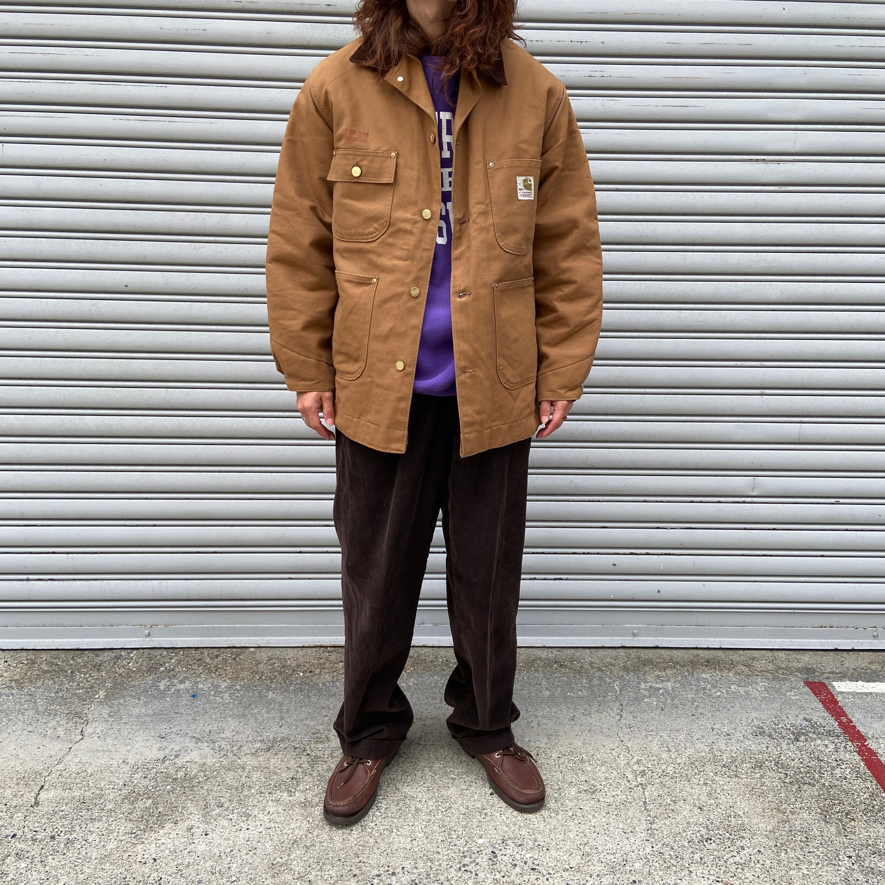 送料無料』美品 70s Carhartt ダック地カバーオール フード付き