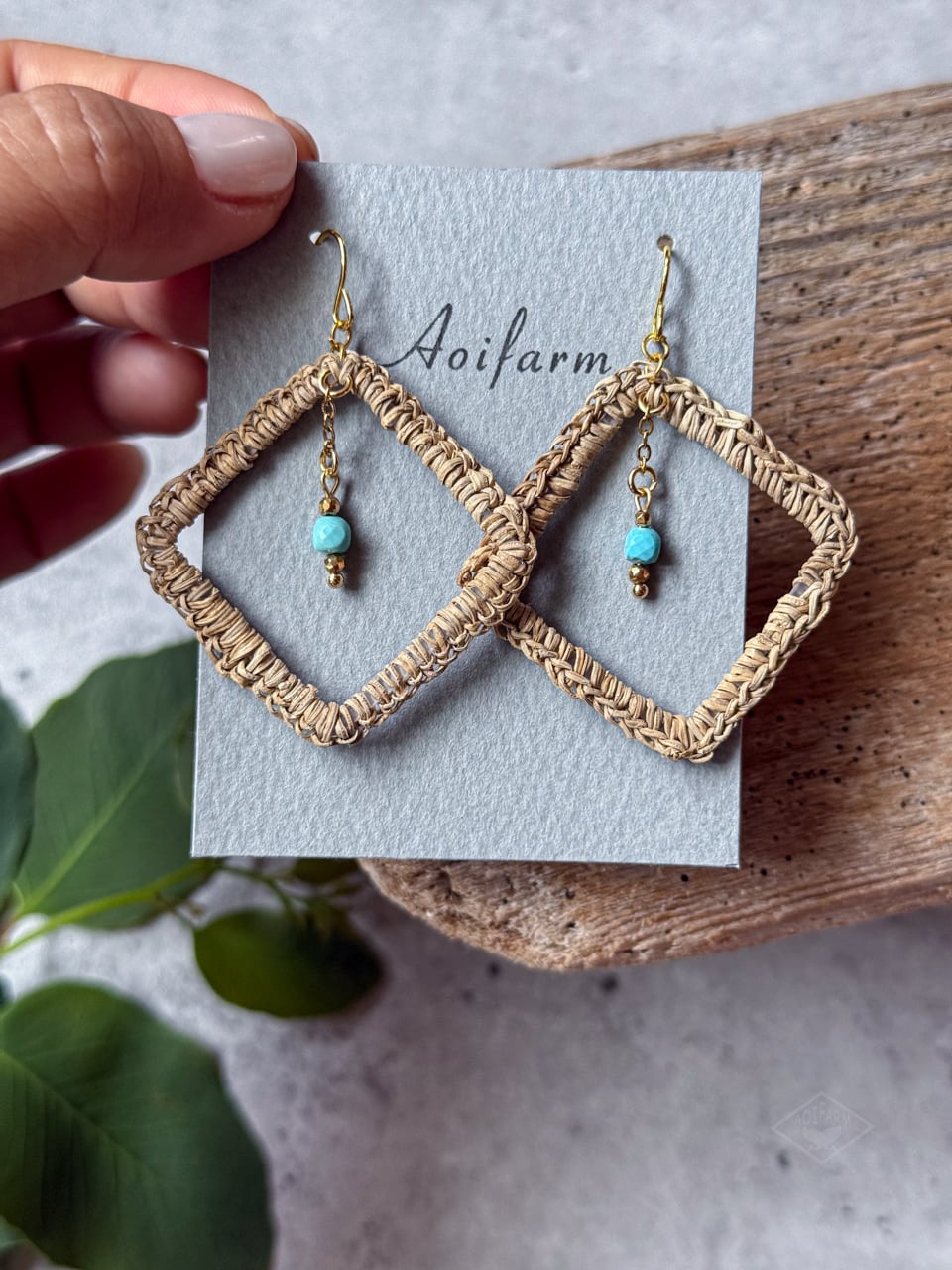 アリゾナターコイズのフリンジピアス アリゾナターコイズのフリンジピアス