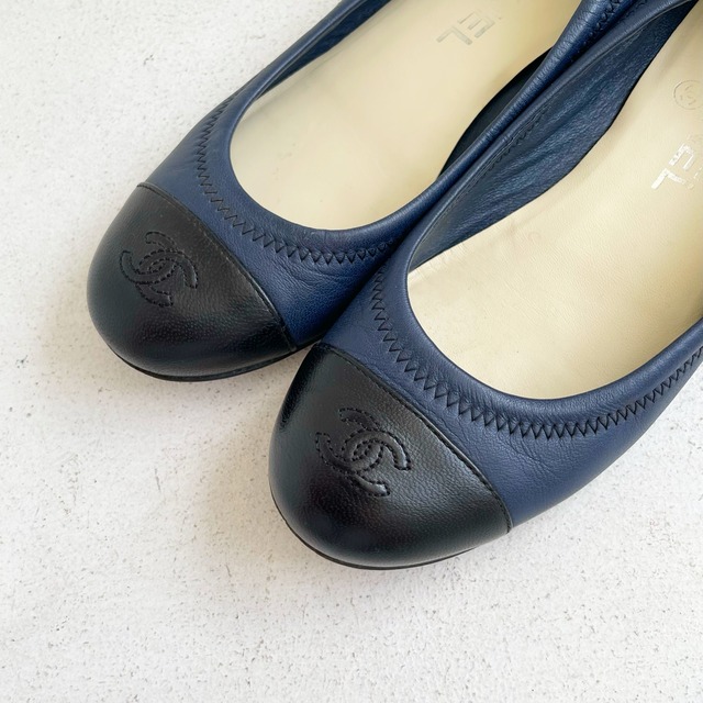 chanel suede ballet flats
