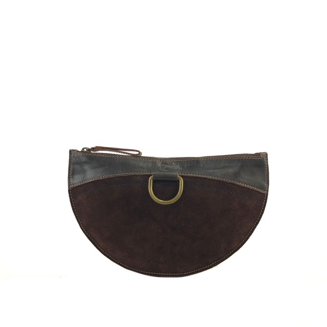 LOEWE ロエベ アナグラム コンビレザー スエード ポーチ ブラウン vintage ヴィンテージ オールド xww4yf