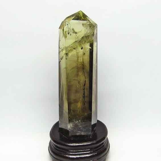 シトリンクォーツ 六角柱 台座付属 152-180