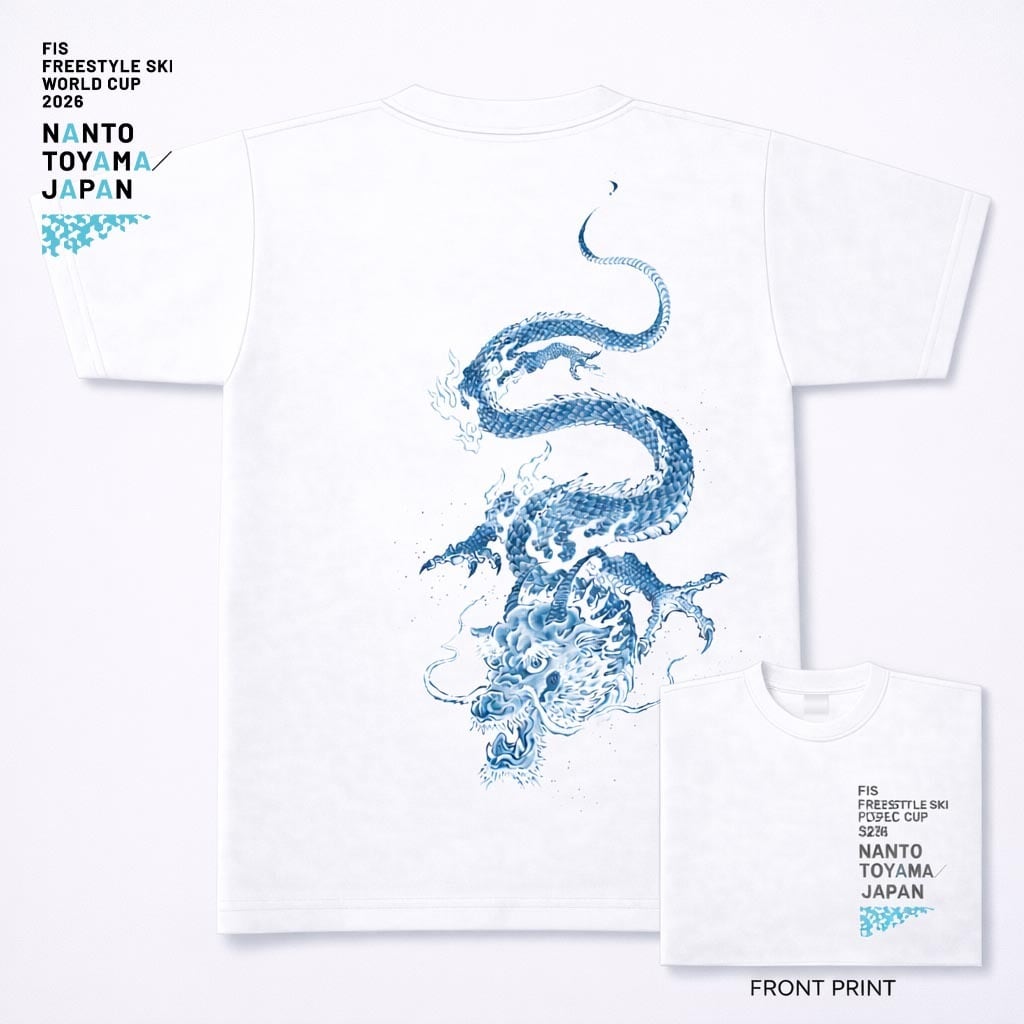 【公式Tシャツ】FIS モーグルワールドカップ 富山なんと大会 "デザイン F"