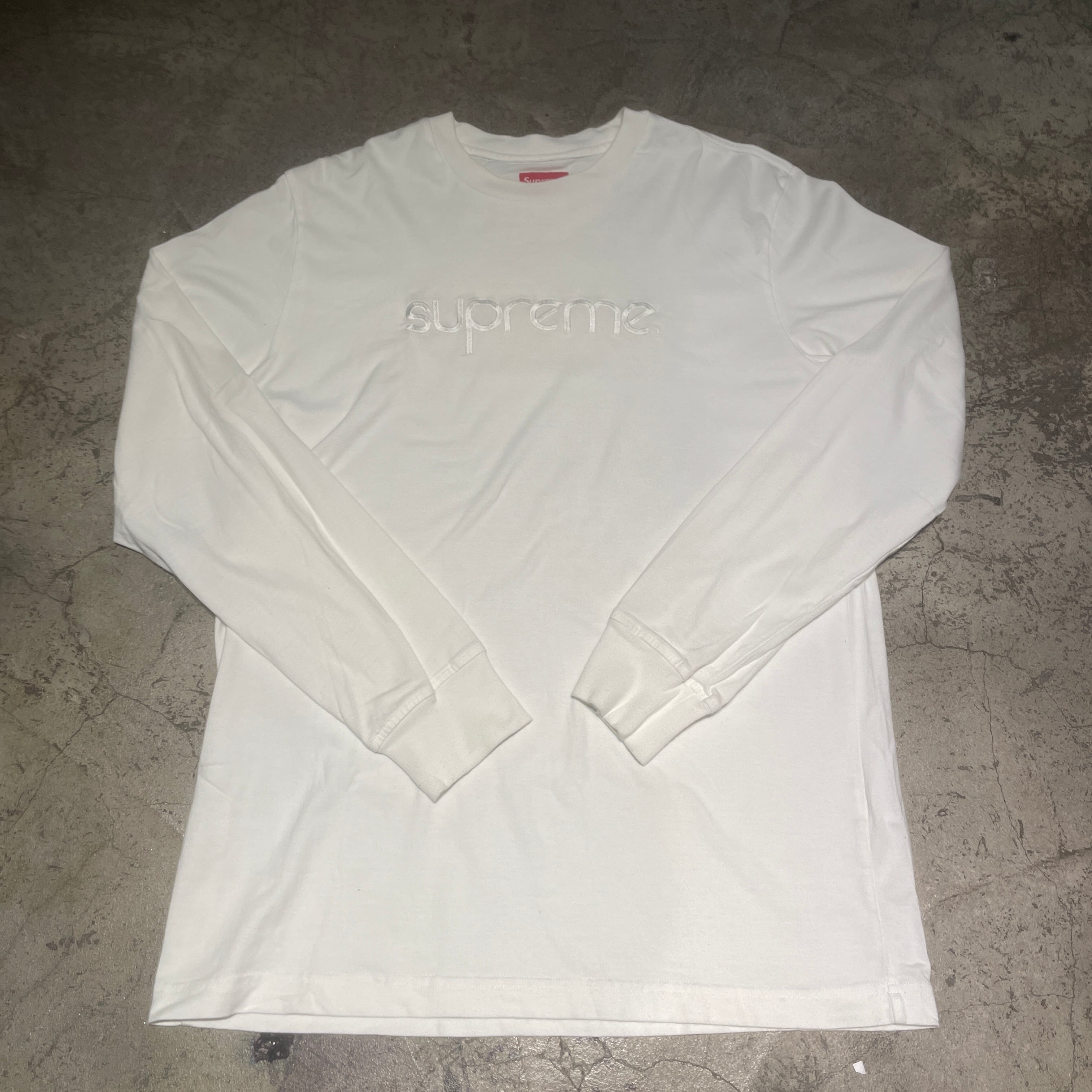 Supreme 長袖Tシャツ M ホワイト シュプリーム 長袖 ロンT 白 ホワイト