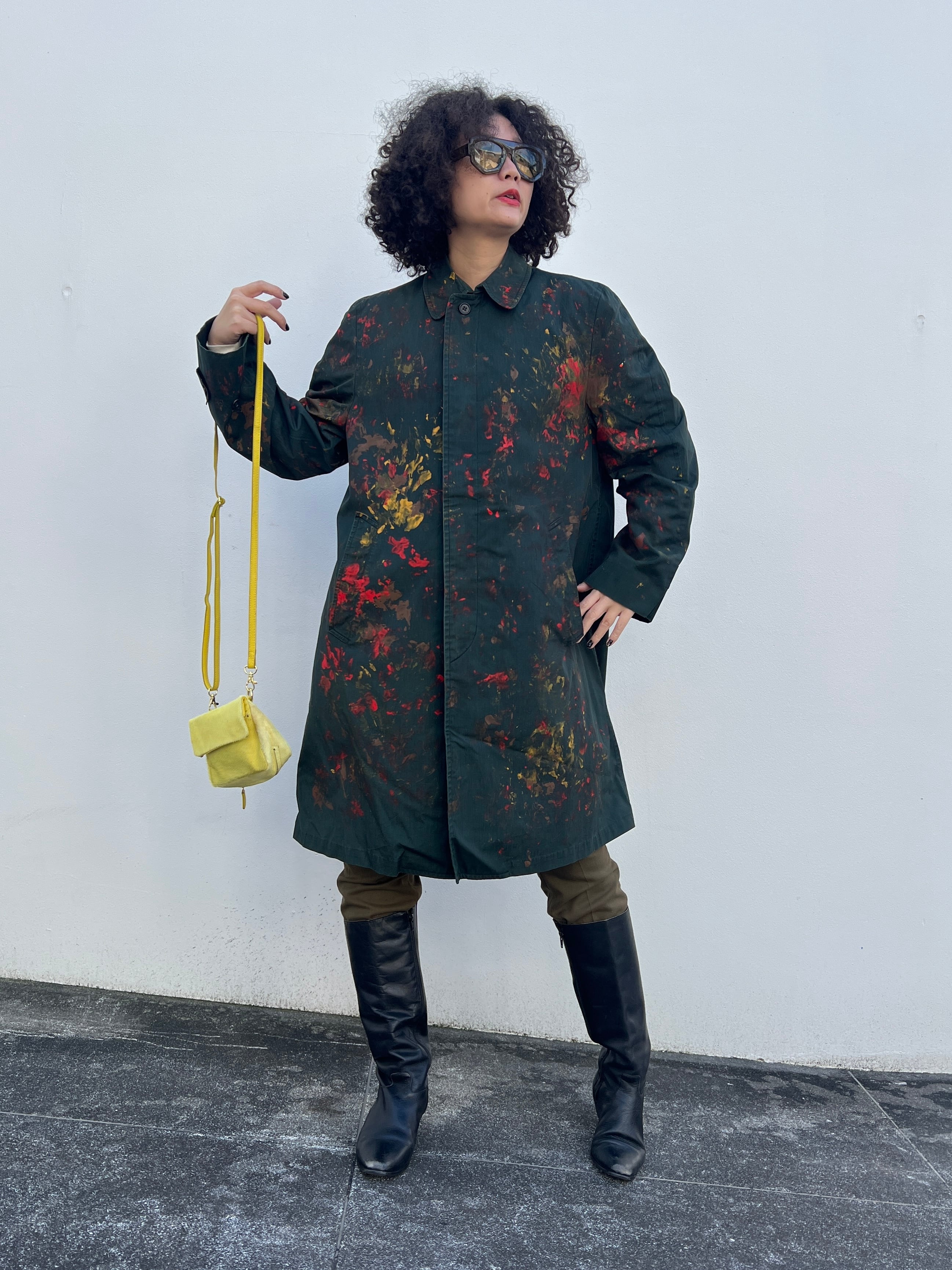 【小〜中】Vintage "London FOG" deep green art coat