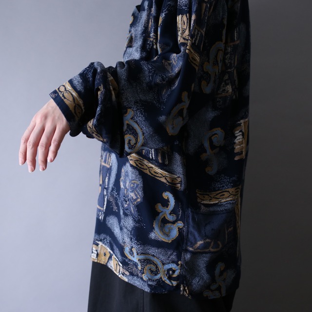 cold good coloring art pattern over silhouette shirt
