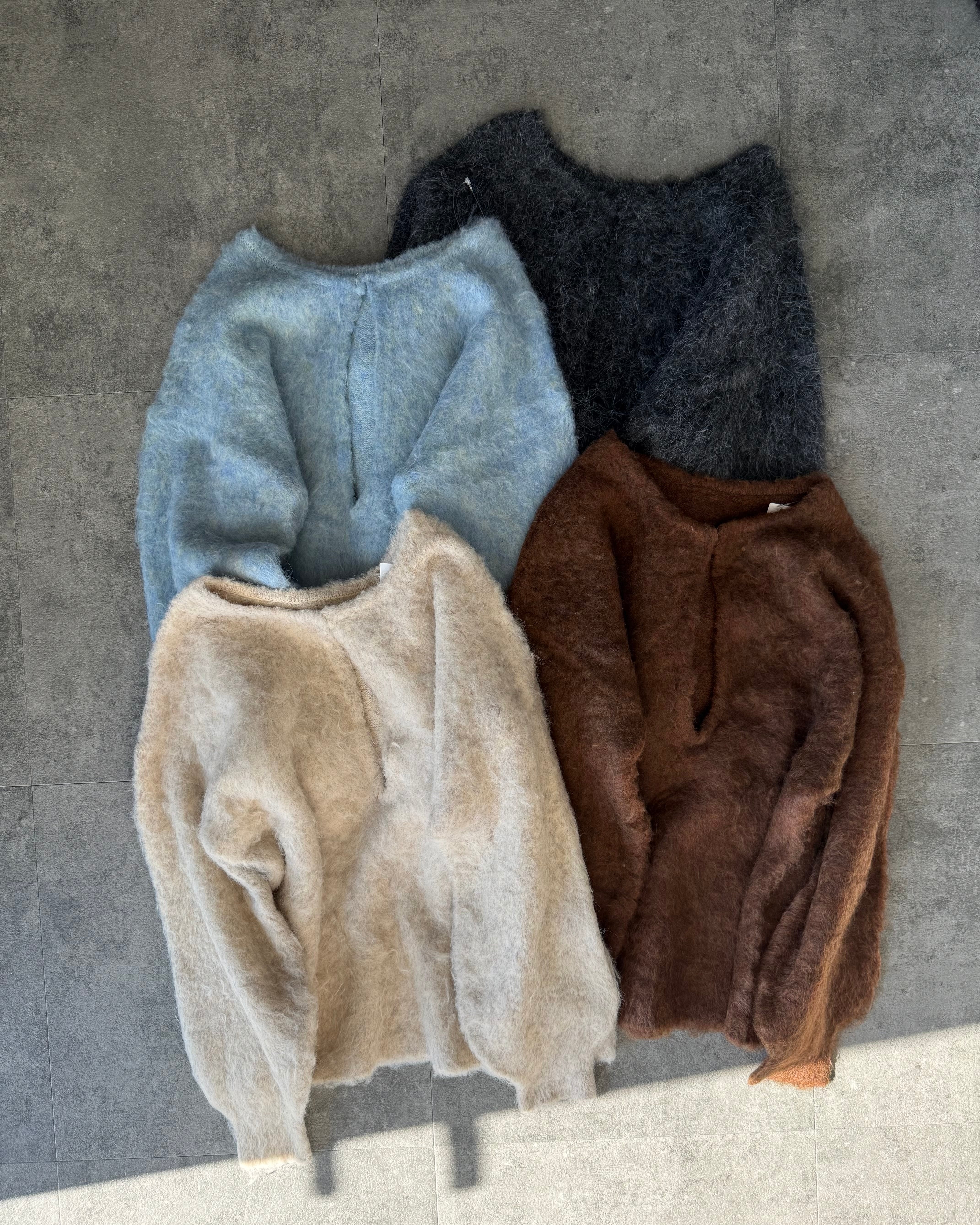 【新作アイテム送料無料】boucle shaggy key neck PO