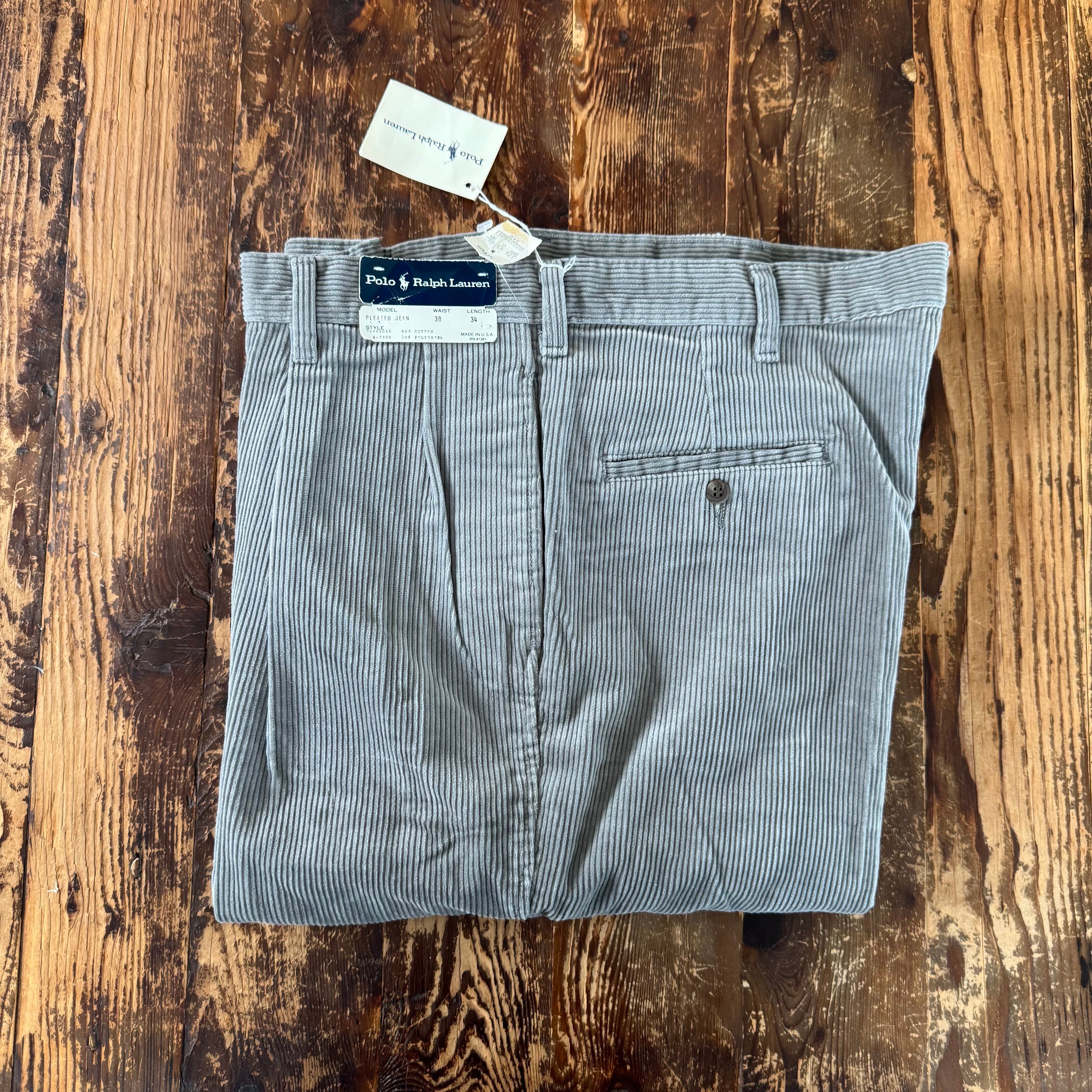 1990's Deadstock "POLO by Ralph Lauren" Polo Cords Trousers W38